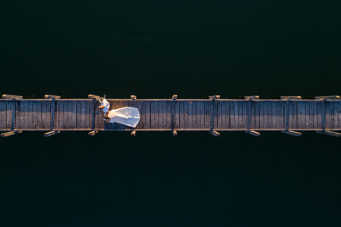 Mandurah Wedding Photographer - Wedding Drone photo in Mandurah Western Australia